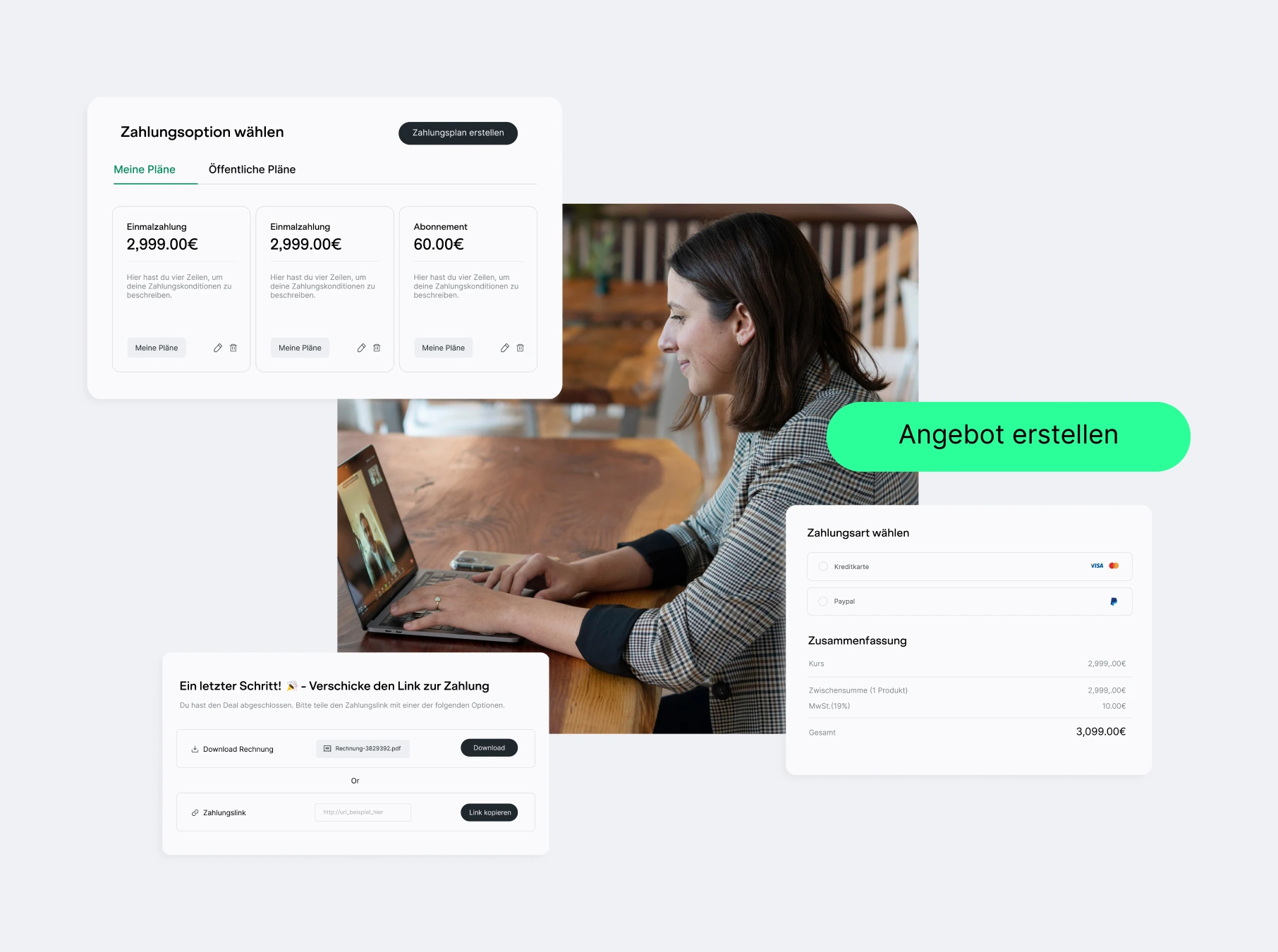 Skaliere deinen Sales mit smarten Deals, personalisierten Angeboten und individuellen Zahlungslinks