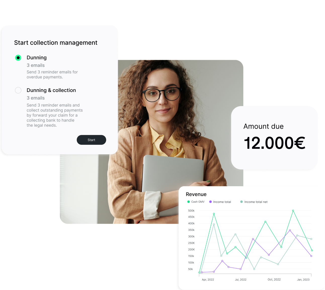 Receivables management software for the rapid management of outstanding payments